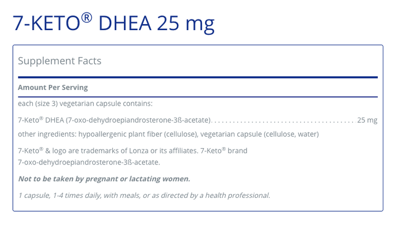 7-Keto DHEA 25 mg 60 C - Clinical Nutrients