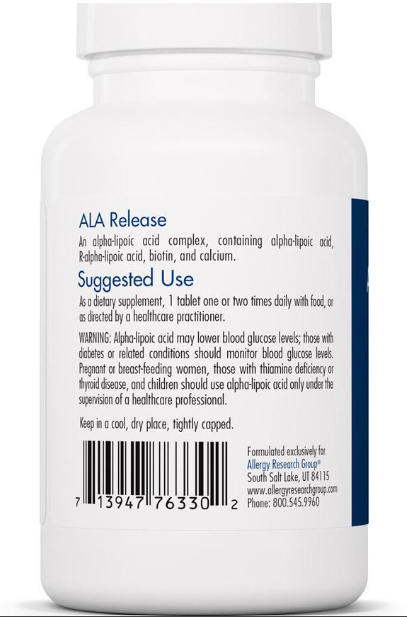 ALA Release 60 Vegetarian Tablets - Clinical Nutrients