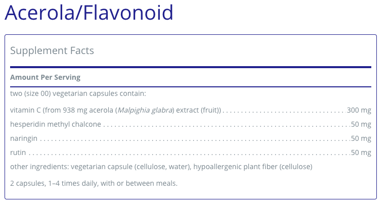 Acerola Flavonoid 120's - Clinical Nutrients