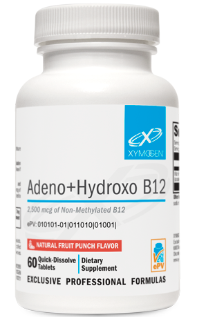 Adeno+Hydroxo B12 Natural Fruit Punch Flavor 60 Tablets - Clinical Nutrients