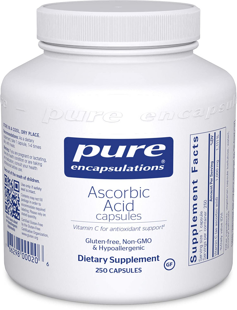 Ascorbic Acid Capsules 250 C - Clinical Nutrients
