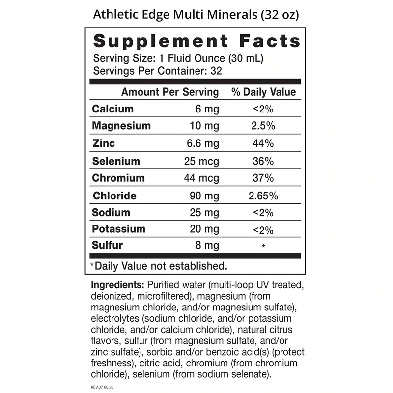 Athletic Edge Multi Minerals (32 oz) - Clinical Nutrients