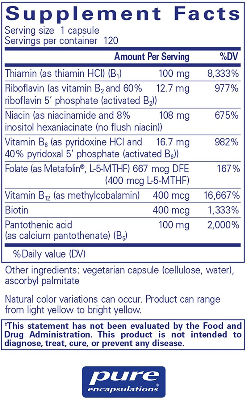 B-Complex Plus 120 C - Clinical Nutrients