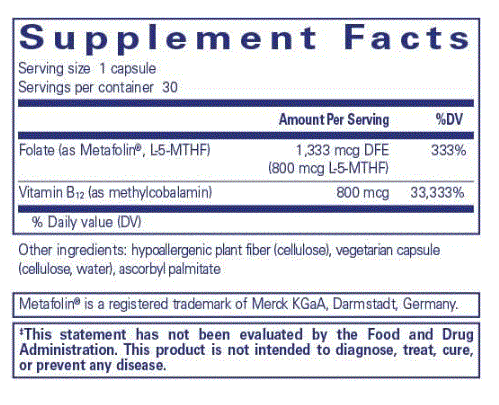 B12 Folate 30's (30 Day) - Clinical Nutrients