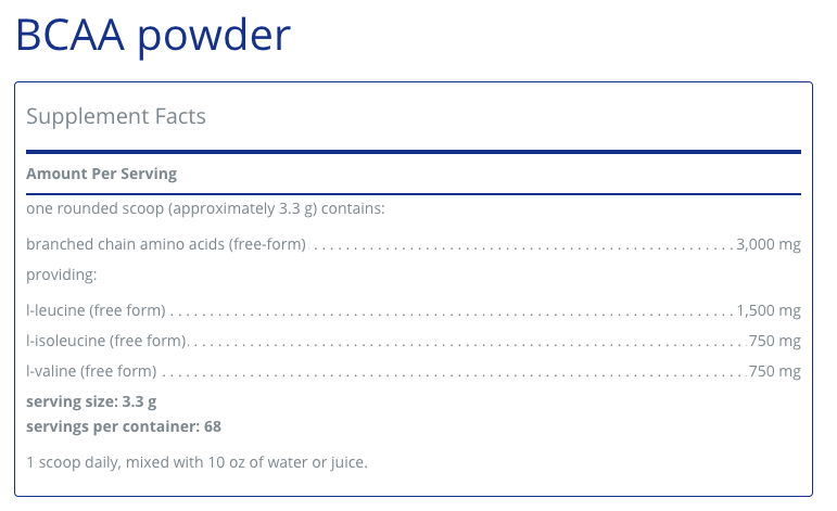 BCAA Powder 227Gm - Clinical Nutrients