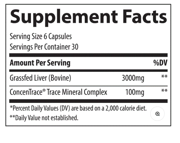 Beef Liver 500 mg 180 Capsules - Clinical Nutrients
