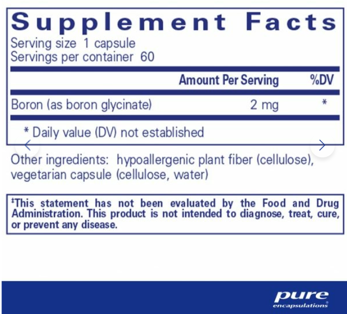 Boron (Glycinate) 60's - Clinical Nutrients