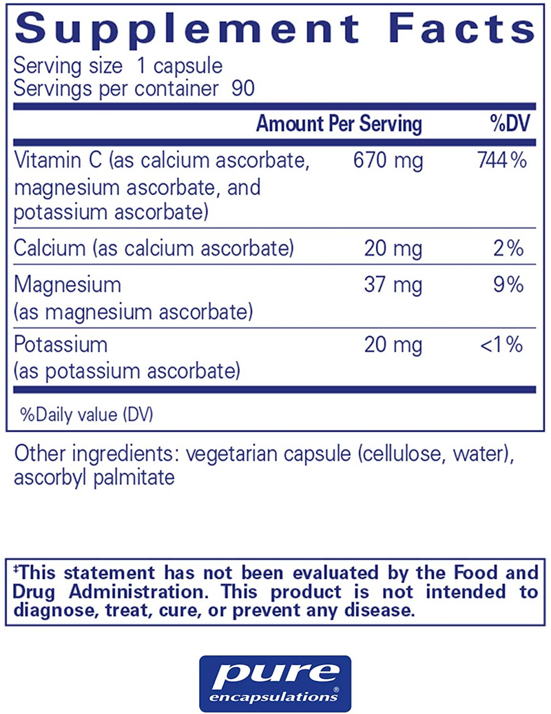 Buffered Ascorbic Acid 90 C - Clinical Nutrients