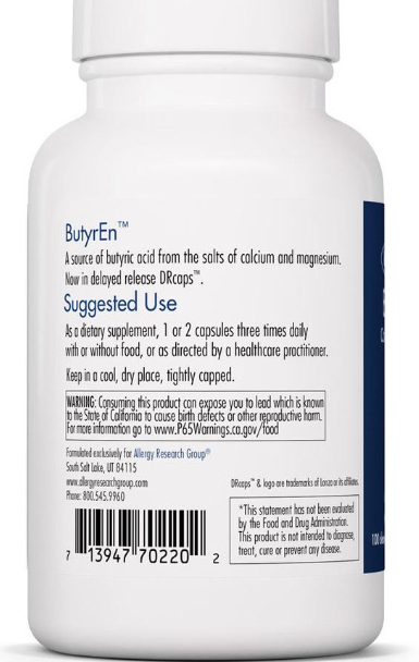 ButyrEn™ 100 Delayed-Release Vegetarian Capsules - Clinical Nutrients