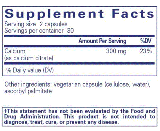 Calcium (Citrate) 60's - Clinical Nutrients