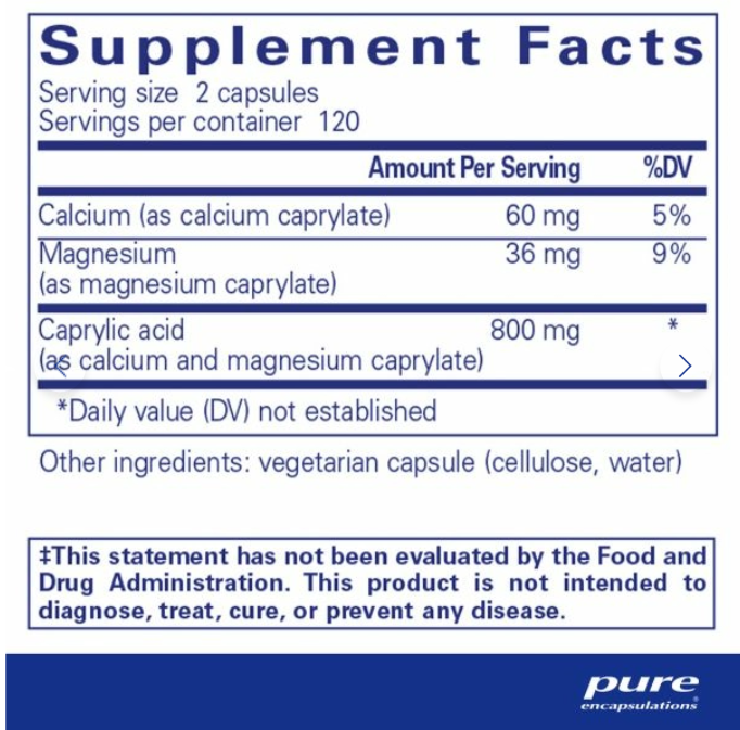 Caprylic Acid - Clinical Nutrients