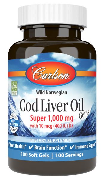 Cod Liver Oil Gems 100 Softgels - Clinical Nutrients