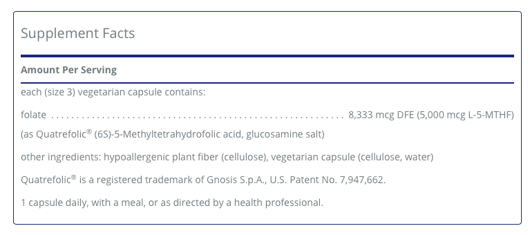 Folate 5,000 60C - Clinical Nutrients