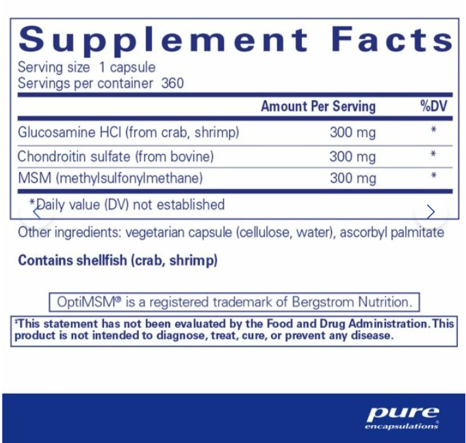 Glucosamine Chondroitin With MSM - Clinical Nutrients