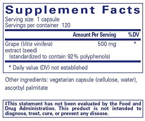 Grape Pip 500 mg 120 C - Clinical Nutrients