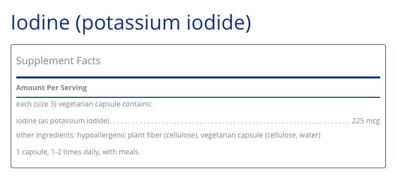 Iodine (potassium iodide) 120C - Clinical Nutrients