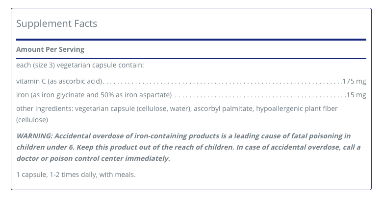 Iron-C 60C - Clinical Nutrients