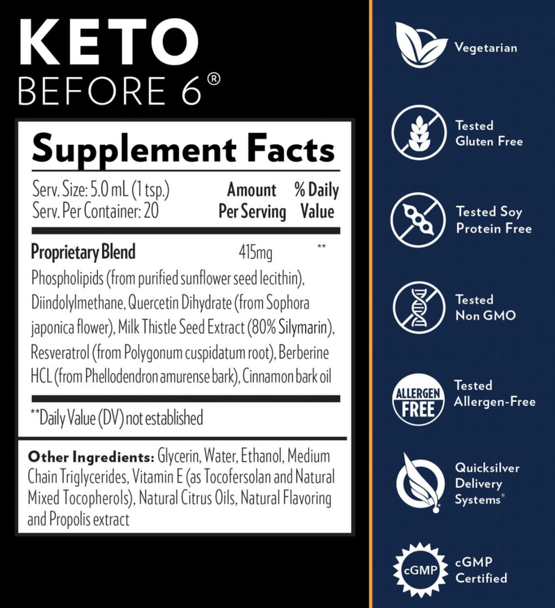 Keto Before 6 100ml - Clinical Nutrients