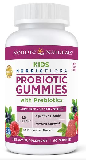 Kids Nordic Flora Probiotic Gummies Merry Berry Punch 60 Gummies - Clinical Nutrients
