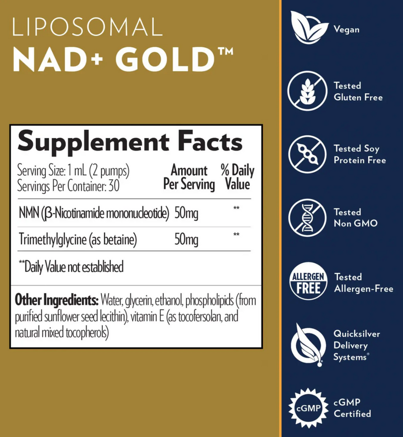 NAD+ Gold 30ml - Clinical Nutrients