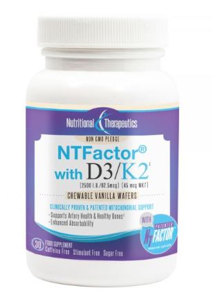 NTFactor® with D3/K2 Chewable Wafer Vanilla 30 Wafers - Clinical Nutrients