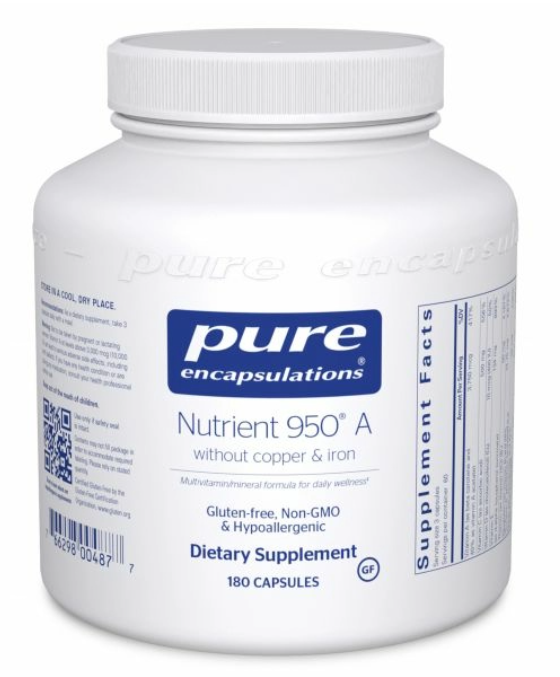 Nutrient 950 With A W/O Cu & Fe  180 - Clinical Nutrients