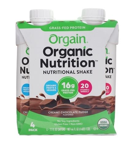 Organic Nutrition Shake Creamy Chocolate Fudge 4 Pack - Clinical Nutrients