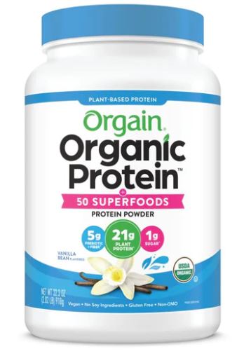 Organic Protein + Superfoods Protein Powder Plant Based Vanilla Bean 18 Servings - Clinical Nutrients