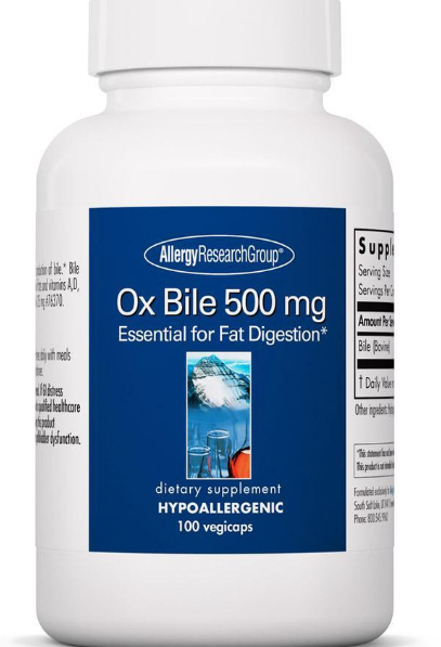Ox Bile 500 mg 100 Vegicaps - Clinical Nutrients