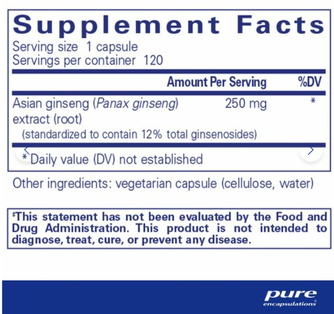 Panax Ginseng 120's - Clinical Nutrients