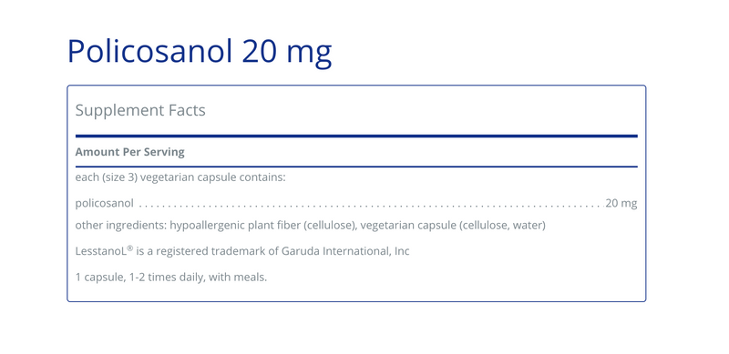 Policosanol 20 mg 120 C - Clinical Nutrients