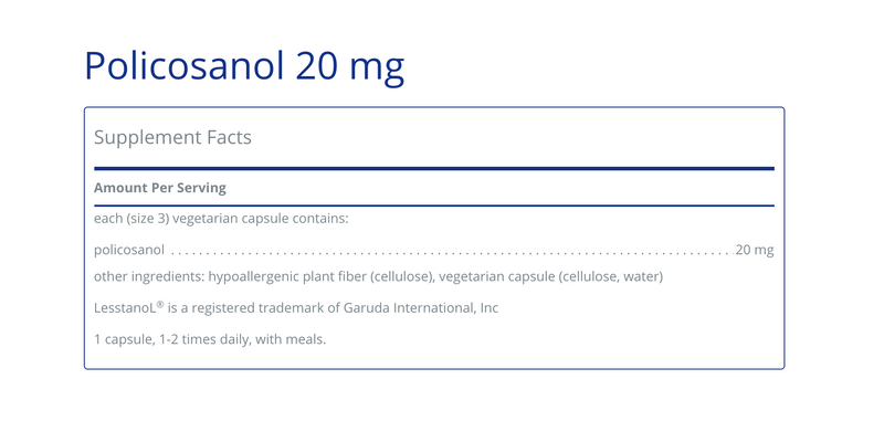 Policosanol 20 mg 60 C - Clinical Nutrients