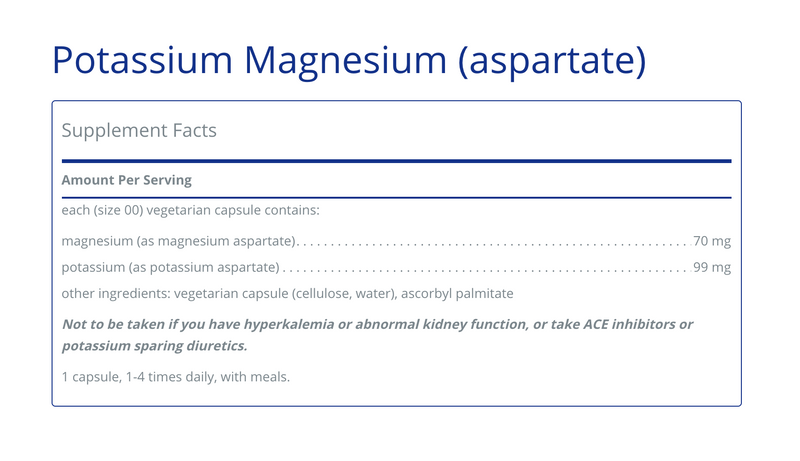Potassium Magnesium aspartate 180 C - Clinical Nutrients