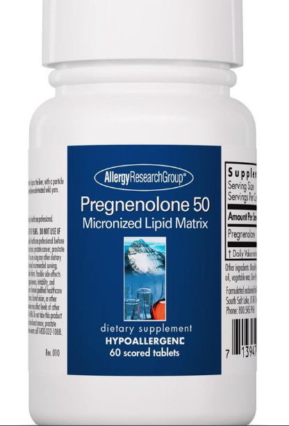 Pregnenolone 50 mg 60 Scored Tablets - Clinical Nutrients