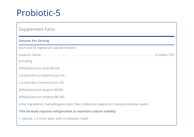Probiotic-5 60 C - Clinical Nutrients