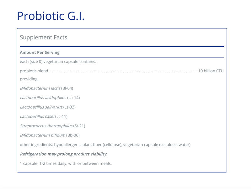Probiotic GI 60 C - Clinical Nutrients