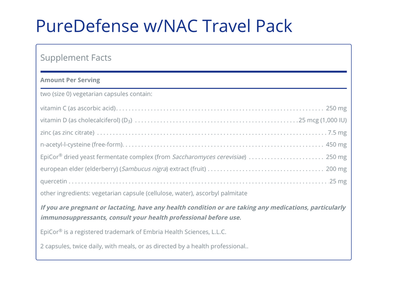 PureDefense NAC Travel Pack 20 C - Clinical Nutrients