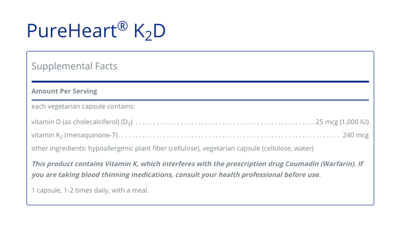 PureHeart K2D 60 C - Clinical Nutrients