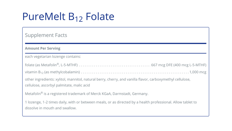 PureMelt B12 Folate 90 C - Clinical Nutrients