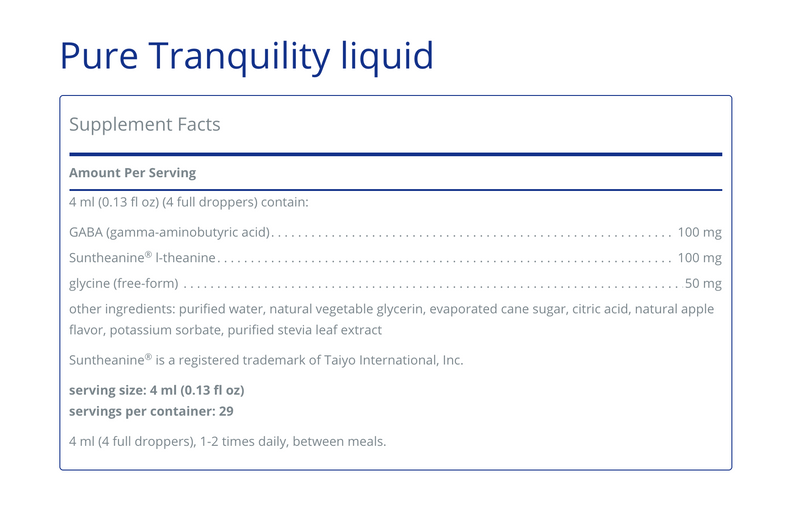 Pure Tranquility Liquid 116 mL - Clinical Nutrients