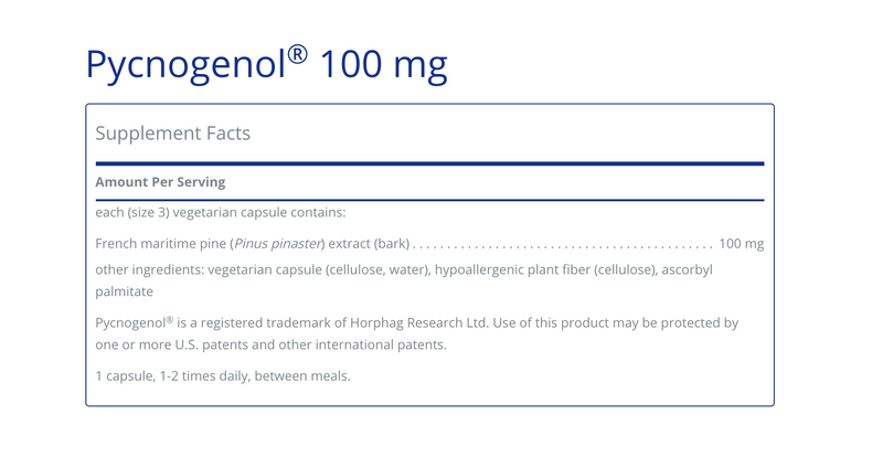 Pycnogenol 100 mg 60 C - Clinical Nutrients