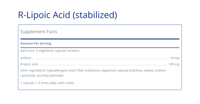 R-Lipoic Acid -Stabilized- 60 C - Clinical Nutrients