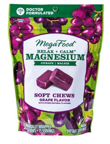 Relax + Calm Magnesium Grape Flavor 30 Soft Chews - Clinical Nutrients