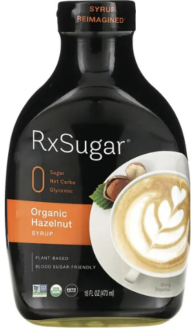 RxSugar® Organic Hazelnut Syrup 16 fl oz - Clinical Nutrients