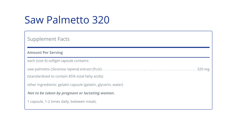 Saw Palmetto 320 240C - Clinical Nutrients