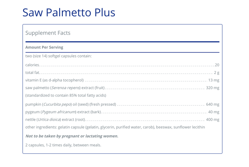 Saw Palmetto Plus 120C - Clinical Nutrients