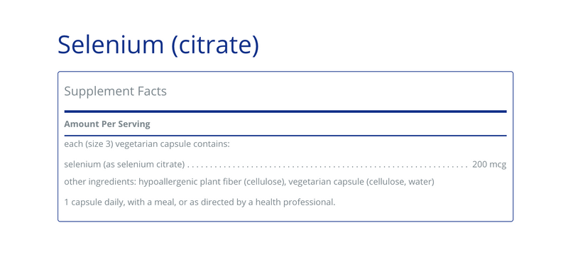 Selenium -citrate- 60C - Clinical Nutrients
