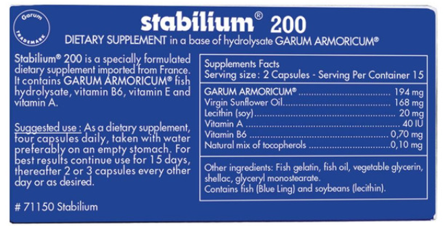 Stabilium® 200 Garum Armoricum® 30 Capsules - Clinical Nutrients