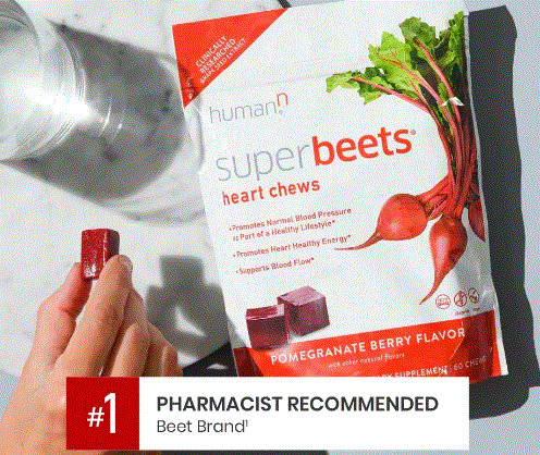SuperBeets Heart Chews Pomegranate Berry 60 Chews - Clinical Nutrients