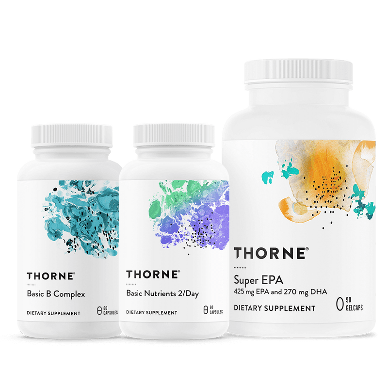 Thorne Basics (Basic Nutrients 2/Day, Super EPA, Basic B Complex) - Clinical Nutrients